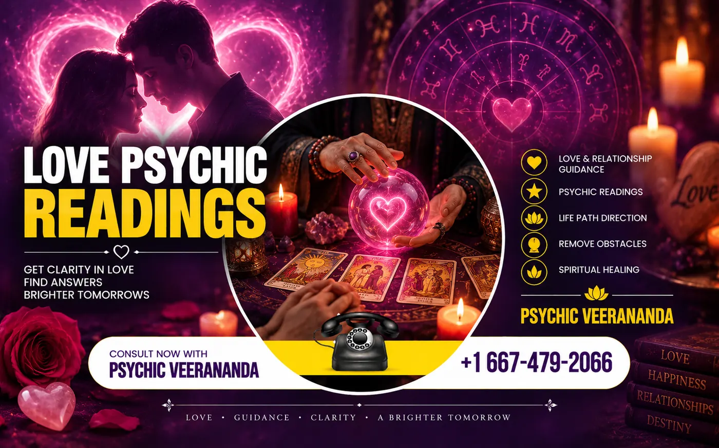 Love Psychic Readings - Psychic Veerananda - Baltimore Maryland