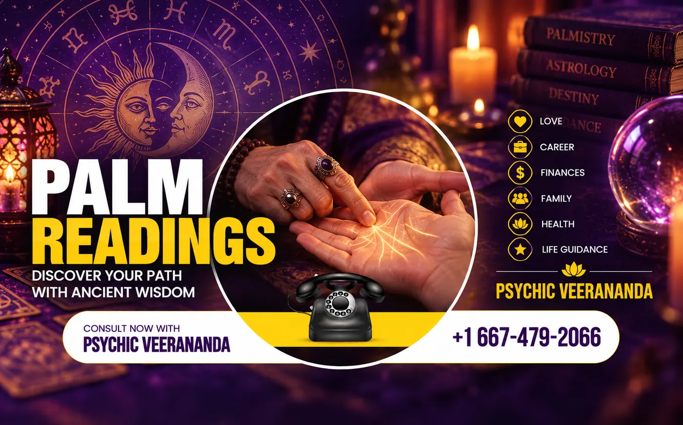 Palm Readings - Psychic Veerananda - Baltimore Maryland