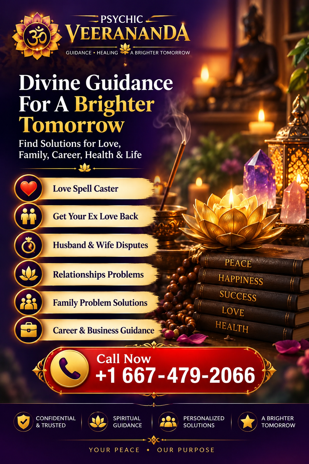 Psychic Veerananda divine guidance for love family career health and life